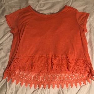 Rewind Tops - Coral crop top Rewind Tops - Coral crop top